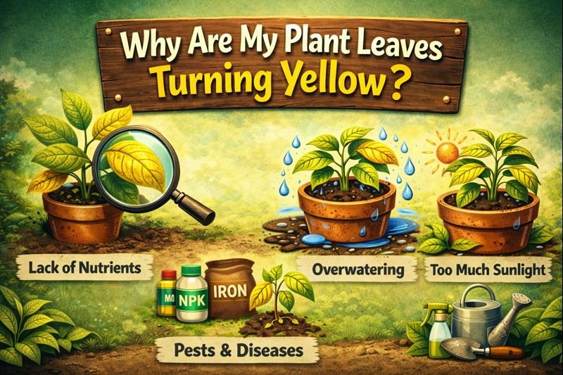 Yellow leaves on indoor plant explained in bagwaniya guide